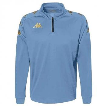 Sudadera Kappa Gassolo Azul Unisex con Media Cremallera para Niños de 10 Años
