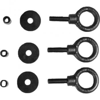 JBL 229-00009-01 Black M10 x 35mm Forged Eyebolts, 3 Set