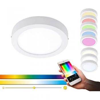Luz de Superficie LED Eglo Fueva-C, 21W, 30cm, RGB, Dimmable, Smart Home