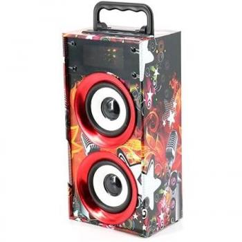 N Altavoces WKS-669B Bluetooth 2.0 FM TF USB Rojos