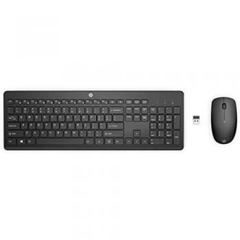 Combinación de teclado y mouse inalámbricos HP 18H24AA Negro, incluye teclado y ratón, conexión inalámbrica, diseño ergonómico, teclas silenciosas, compatible con múltiples sistemas operativos