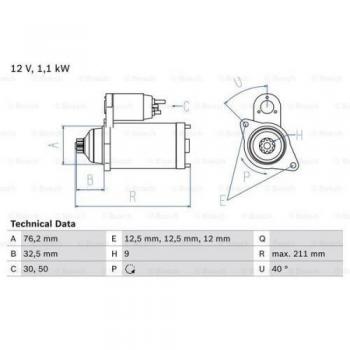 Bosch 0 986 017 830 motor de arranque