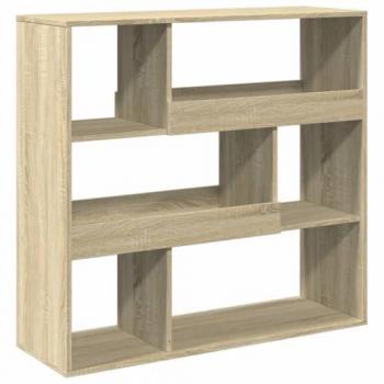Separador de ambientes madera roble Sonoma 100x33x94,5 cm, mueble biombo, estantería divisora, separador de librería, separador de oficina