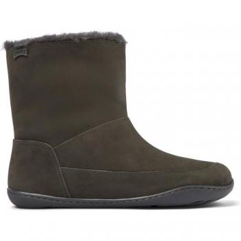 Camper Peu Cami Women's Grey Suede Boots with Shearling Lining