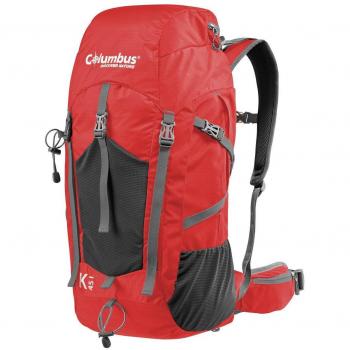 Columbus K 45 Red (con Funda DE Lluvia) - Mochila de Senderismo, Unisex, Rojo - (Red)