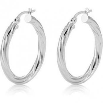 Pendientes Hoops I Did It Again de acero plateado