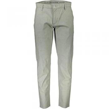 Dockers Men's Slim-Fit Green Trousers W38 with 5 Pockets, Button and Zip Closure