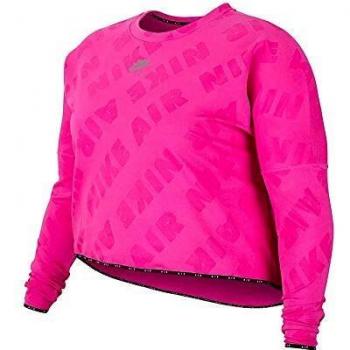 NIKE Sudadera Air Sweat Curve Rosa Mujer