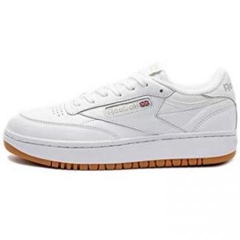 Reebok Women's Club C Double Sneakers - White and Caramel
