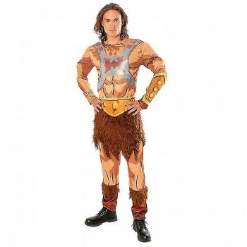 Disfraz de He-Man Unisex Adulto Deluxe Marrón/Amarillo XL