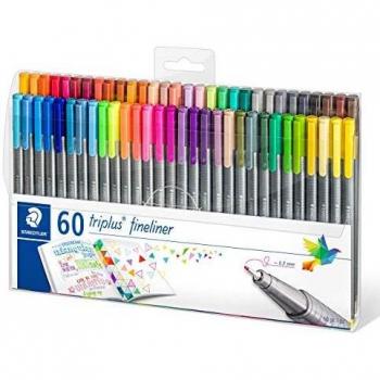Rot. Staedtler 03MM Fineliner Triplus estuche 60PZ