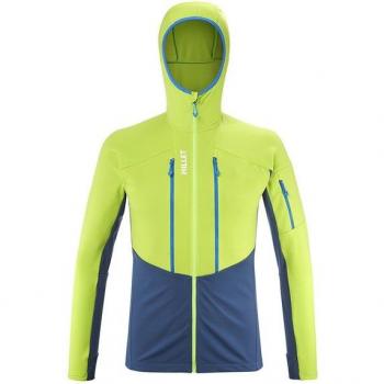 Chaqueta polar ligera para hombre Millet Pierra Ment verde fluo y azul