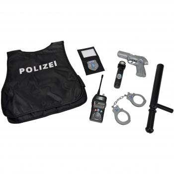 Juego de Accesorios de Policía Simba Toys con Chaleco, Linterna, Walkie-Talkie, Esposas, Pistola y Garrote para Niños a partir de 3 Años