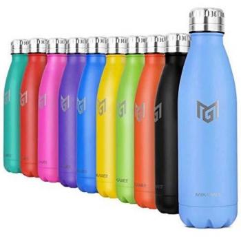 MIKAMEE Botella de Agua Acero Inoxidable 350/500/650/750ml | Aislamiento de Vacío de Doble Pared airBottle | sin bpa Botella termica | Mantiene 24h frías/12h Calientes | para Niños, Deporte, Oficina