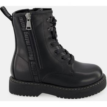 Botines de Niña Estilo Militar en Color Negro Mustang