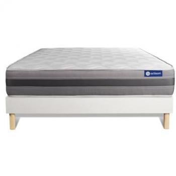 Somier Blanco + Colchón Actilatex Relax 150x190cm con Látex y Espuma Viscoelástica, 5 Zonas de Confort, Moderadamente Rígido