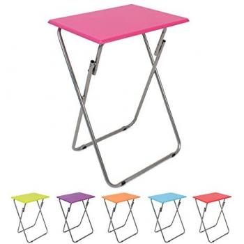 Mesa Plegable Portátil Multifuncional de Madera - 48 cm x 66 cm - Ideal para Terraza, Balcón, Camping y Jardín - Varios Colores