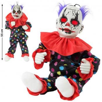 Payaso Malvado Zombie con Luz y Sonido de 55 cm