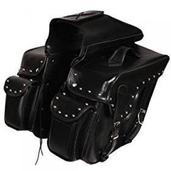 Alforjas Moto Custom de Cuero Sintetico con tachas Mod. SD-9180