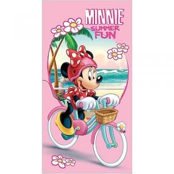 Toalla de Playa Minnie Mouse Microfibra 70x140 cm Rosa con Estampado Multicolor