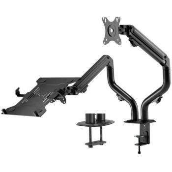 Soporte de Mesa Orientable e Inclinable DTL32TSR-195 para TV y Portátil de 17-32, Carga Máxima 8Kg, Color Negro