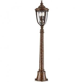 Bolardo Luminoso Elstead English Bridle de bronce, ligero, mediano para exteriores, clasificación IP44, con casquillo E14