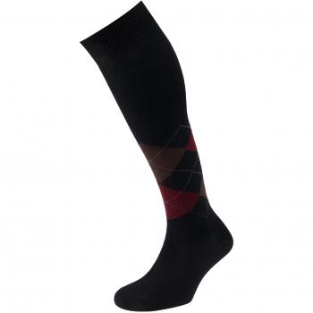 Calcetines Mackenzie Intarsia Largo Punto Ejecutivo, Hombre, Talla U, Color GRANATE