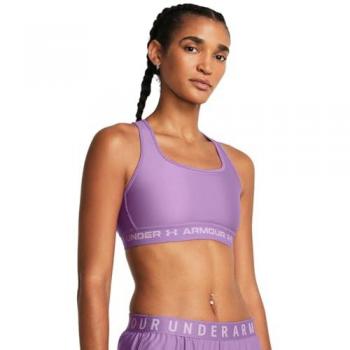 Sujetador Deportivo Under Armour Crossback Mid Impact, Color Violeta Intenso, Talla XS, Soporte Medio