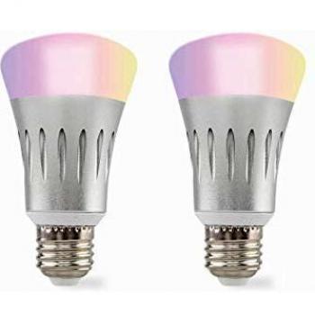 muvit iO Pack 2 Bombillas Inteligente WiFi con Luz LED Multicolor de750 LM, 5W y 25000h Compatible con asistentes de Voz