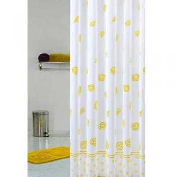 Cortina de ducha antimohoantibacteriana lavable con 12anillas plasticoy poliester