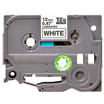 Cinta Q-Connect Tze-231 Blanco-Negro 12mm x 8m KF18797
