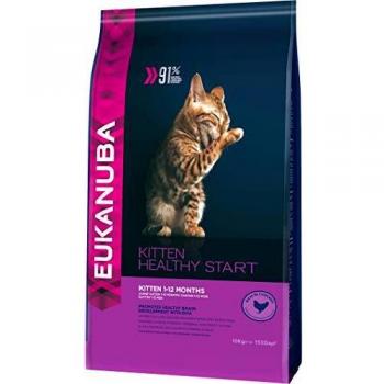 Eukanuba Alimento seco para gatitos en crecimiento, rica en pollo fresco, 10 kg