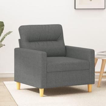 Sillón de Tela Gris Oscuro 60 cm Vidaxl