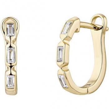 Pendientes de aro Temis de plata bañada en oro amarillo 18k