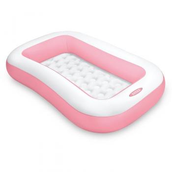 Piscina hinchable rectangular rosa 166x100x25 cm Intex