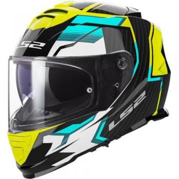 Casco Integral LS2 FF800 Storm II Tracker Negro-Amarillo HiVis 3XL