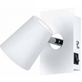 Foco de pared LED Narcos blanco con cabezal orientable 6W luz cálida 3000K
