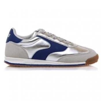 Zapatillas Deportivas de Mujer Mustang Olympic Bicolor con Cierre de Cordones y Puntera Redonda Plata Casual 2024