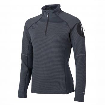 Camiseta de mujer Ternua Lemika 1/2 Zip Forro Polar Negro Profundo - XL