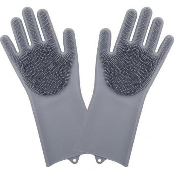 Guantes de limpieza de silicona mágicos para lavar platos - par de guantes para fregar y limpiar en el hogar