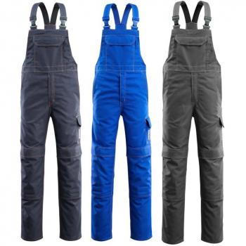 Mono Mascot® con Poches para Rodilleras Multisafe 06669, Color Negro/Azul, Talla C44