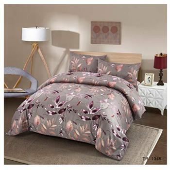 Funda Nórdica KADO de Algodón con Cierre de Cremallera en Color Visón - Incluye 1 o 2 Fundas de Almohada según Tamaño de Cama (155x240 cm para cama de