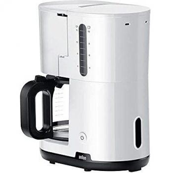 Cafetera de Goteo Braun KF1100WH, 15 Tazas, 1100W, Color Blanco