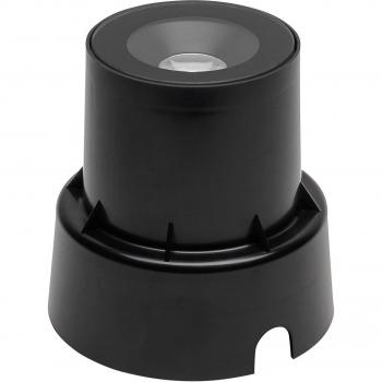 Foco empotrado LED Konstsmide 7876, negro, alta potencia 6W, parte superior de cristal, IP65
