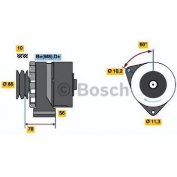 Alternador BOSCH 0986034120 80 A 14 V