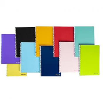 Cuaderno espiral Liderpapel cuarto Smart tapa blanda 80 hojas 60 gramos 3 mm con margen colores surtidos