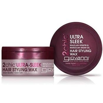 Giovanni, 2chic, Ultra-Sleek Hair Styling Wax, Brazilian Keratin & Argan Oil, 2 oz