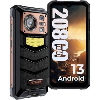 Smartphone Resistente Hotwav W11 - 6.6'' FHD+, 12GB RAM, 256GB ROM, Batería de 20800mAh, Cámara de 64MP y Visión Nocturna, Dual