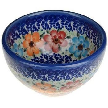 BCV Boleslawiec Pottery de cerámica pintado a mano Snack & Dip - Cuenco, tamaño pequeño, 250 ml 518-u-004