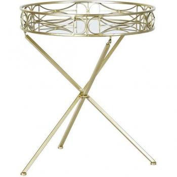 Mesa auxiliar metal y espejo - Bixoto.com